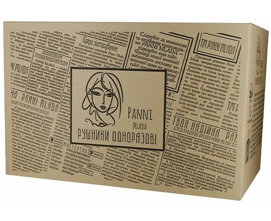 Рушники одноразові коробки Panni Mlada 40х70см зі спанлейсу, гладкі 100шт, фото 