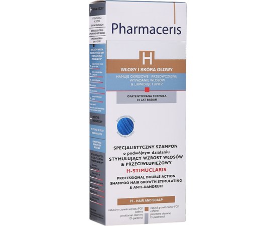 Шампунь для стимуляції росту волосся та проти лупи Pharmaceris H-Stimupurin Specialist Hair Growth Stimulating & Anti-Dundruff Shampoo, 250ml, фото _ab__is.image_number.default