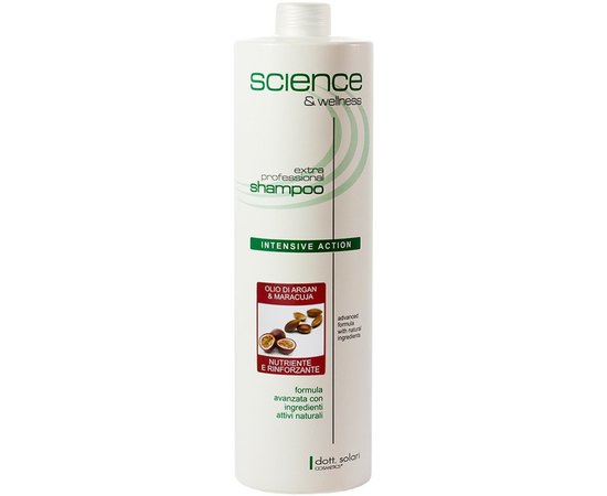 Шампунь з аргановим маслом та маракуєю Dott. Solari Professional Argan Oil And Maracuja Shampoo, 1000 ml, фото 