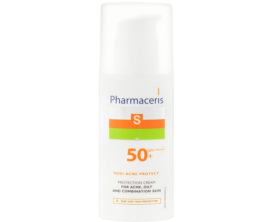 Сонцезахисний крем для шкіри з акне Pharmaceris S Medi Acne Protect Cream SPF50, 50ml, фото 