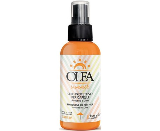Защитное масло после солнца авокадо и лайм Dott. Solari Olea Solar Moisturizing Oil For Hair Avocado And Lime, 100 ml