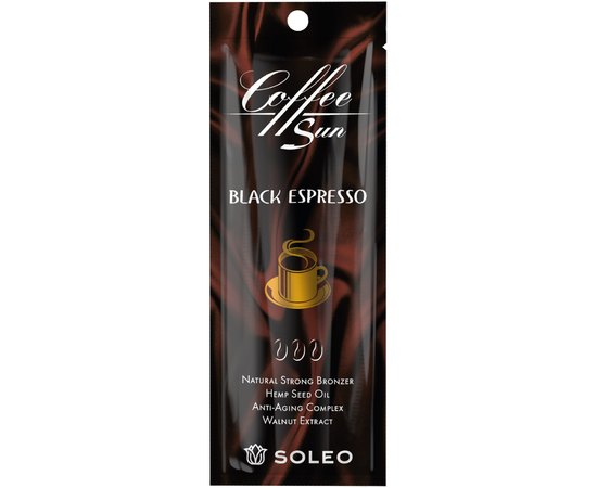 Активатор загара Soleo Coffee Sun Black Espresso, 15 ml