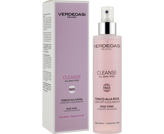 Балансирующий тоник с экстрактом розы Verdeoasi Cleanse Rose Tonic Comfort Balancing, изображение 2