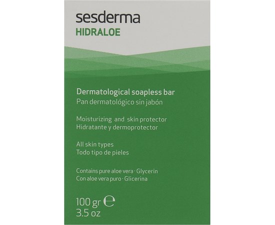 Дерматологическое мыло Sesderma Hidraloe Dermatological Bar, 100 ml, изображение 3