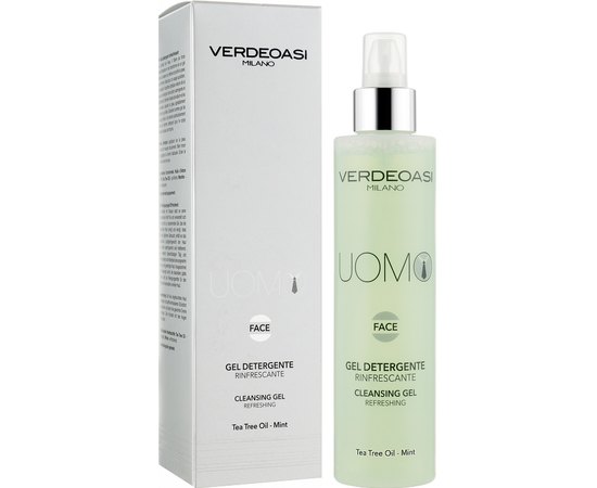 Гель очищающий освежающий для мужчин Verdeoasi Uomo Cleansing Gel Refreshing, 200ml, изображение 2