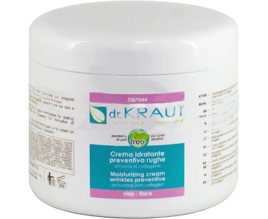 Dr. Kraut Moisturizing Cream Wrinkles Preventive Антивіковий живильний крем, 500 мл, фото 