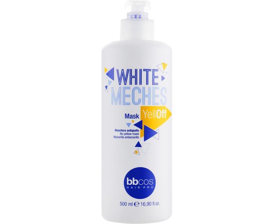 Маска для осветленных волос BBcos White Meches Yell-Off Mask, 500 ml