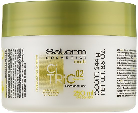 Salerm Citric Balance Mask Маска для ушкоджених фарбованого волосся, фото 
