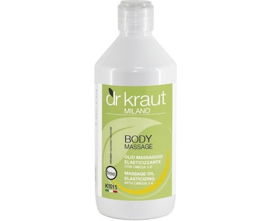 Dr. Kraut Dermoplastic Oil For Massage Масло для масажу з омега 3 + 6, 500 мл, фото 