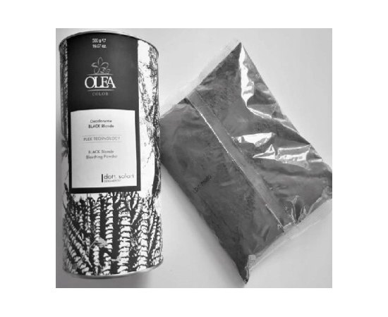 Обесцвечивающий порошок до 9 уровней черный Dott. Solari Olea Color Plex Power Bleaching Powder Black, 500g, изображение 2