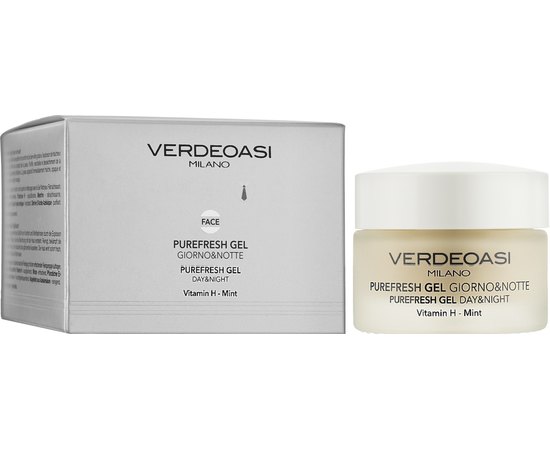 Очищающий и увлажняющий дневной и ночной гель для лица Verdeoasi Uomo Purefresh Gel Day&Night, 50ml, изображение 2