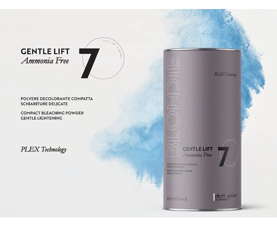Осветляющая пудра до 7 тонов Dott.Solari Blondie Gentle Lift Ammonia Free Bleaching Powder 7, 500g, изображение 2