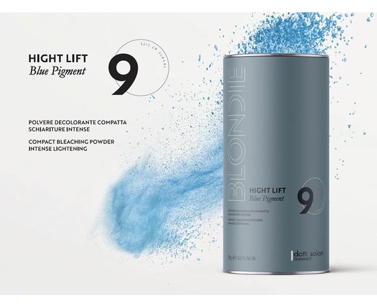 Освітлююча пудра до 9 рівнів Dott. Solari Blondie Hight Lift Blue Pigment Compact Bleaching Powder 9, 500g, фото _ab__is.image_number.default