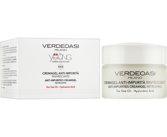 Освежающий крем-гель от загрязнений кожи Verdeoasi Young Anti-Impurities Creamgel Refreshing, 50ml, изображение 2