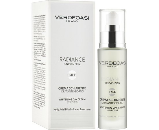 Отбеливающий дневной крем с эффектом увлажнения Verdeoasi Radiance Whitening Day Cream Hydrating, 50ml, изображение 2