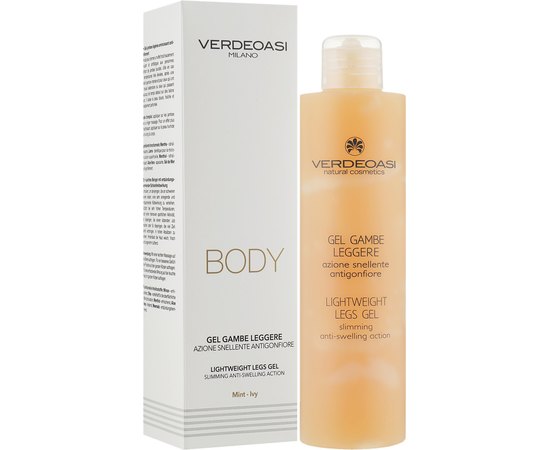 Противоотечный гель для легкости и стройности ног Verdeoasi Body Lightweight Legs Gel Slimming Anti-Swelling Action, 200 ml, изображение 2