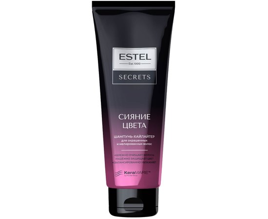 Шампунь-хайлайтер для окрашенных и мелированных волос Сияние цвета Estel Professional Secrets, 250 ml