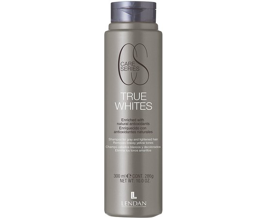 Lendan True Whites Shampoo Шампунь проти жовтизни для сивого і освітленого волосся, 300 мл, фото 