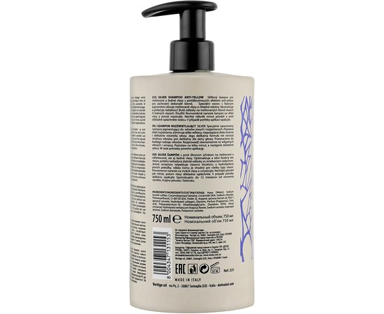 Шампунь тонуючий для нейтралізації жовтизни Dott.Solari Cosmetics The Silver Shampoo, фото _ab__is.image_number.default