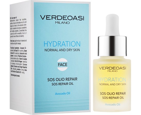 SOS-восстанавливающее масло для лица Verdeoasi Hydration Sos Repair Oil, 15 ml, изображение 2