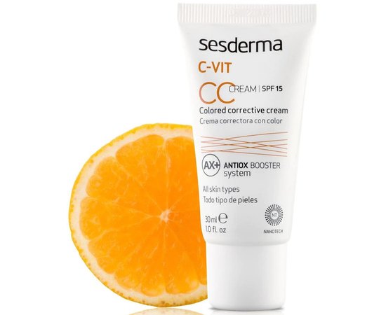 СС-крем для лица Sesderma C-Vit CC Cream SPF15, 30 ml, изображение 2