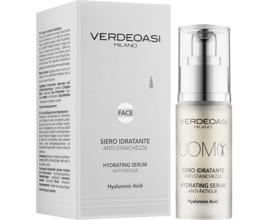 Увлажняющая сыворотка от усталости Verdeoasi Uomo Hydrating Serum Anti-Fatigue, 30ml, изображение 2