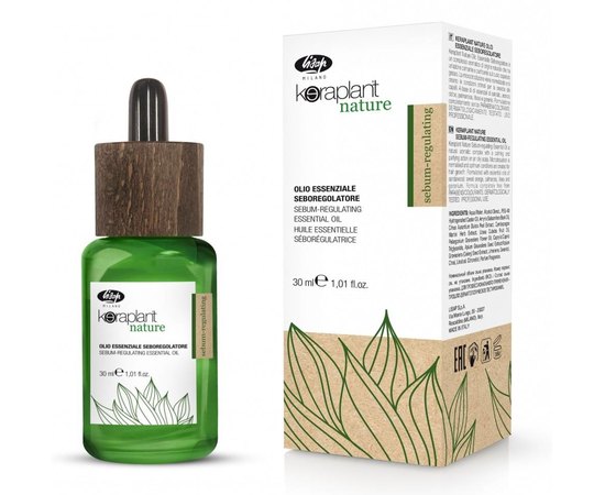 Эфирное масло себорегулирующее  Lisap Keraplant Nature Sebum-Regulating oil, 30 ml, изображение 2