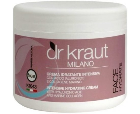 Интенсивный увлажняющий крем с гиалуроновым кислотой и морским коллагеном Dr.Kraut Intensive Hydrating Cream With Hyaluronic Acid, 500ml