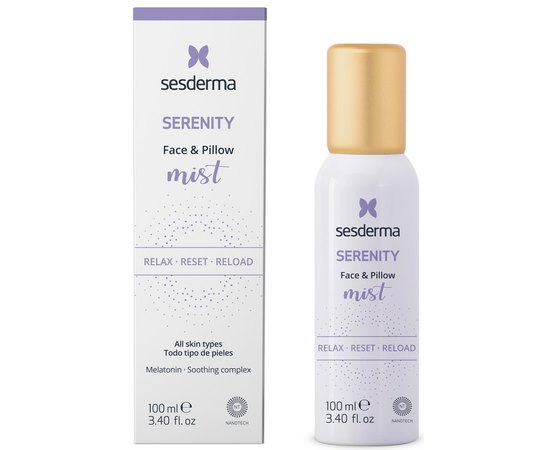 Ночной липосомальный спрей-мист Sesderma Serenity  Face & Pillow Mist, 100 ml, изображение 2