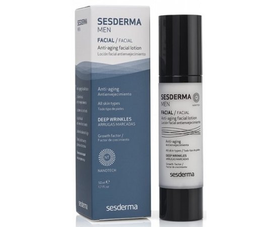 Омолаживающий лосьон для лица Sesderma Men Antiaging Face Lotion, 50 ml, изображение 2
