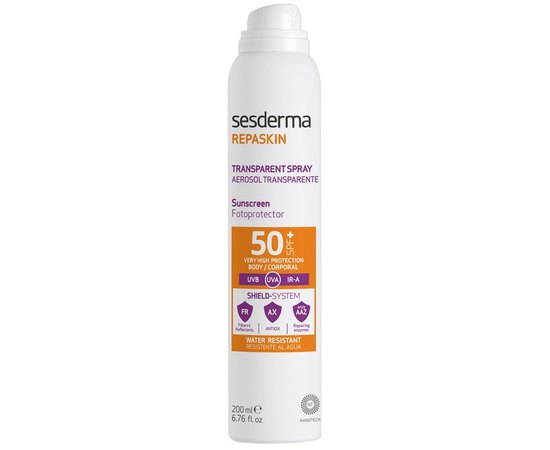 Солнцезащитный прозрачный спрей для тела SPF50+ Sesderma Repaskin Transparent Spray, 200 ml, изображение 2 Солнцезащитный прозрачный спрей для тела SPF50+ Sesderma Repaskin Transparent Spray, 200 ml, изображение 2