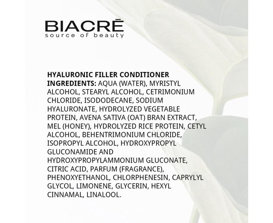 Гиалуроновый филлер-кондиционер Гиалуроник для объёма для тонких волос Biacre Hyaluronic Filler Conditioner, изображение 3
