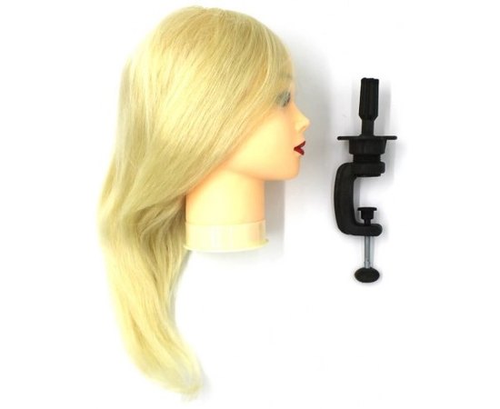 Учебный манекен с натуральными волосами блонд 50-55 см + штатив SPL  518/A-613, изображение 2