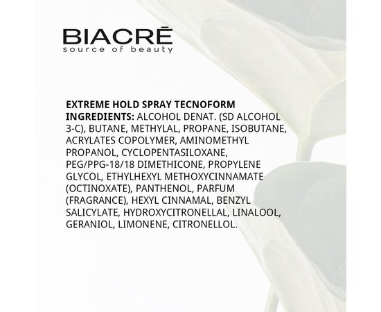​Лак экстрим Техноформ Biacre Tecno Form Head Way Extreme Hold Hair Spray, 200 ml, изображение 3