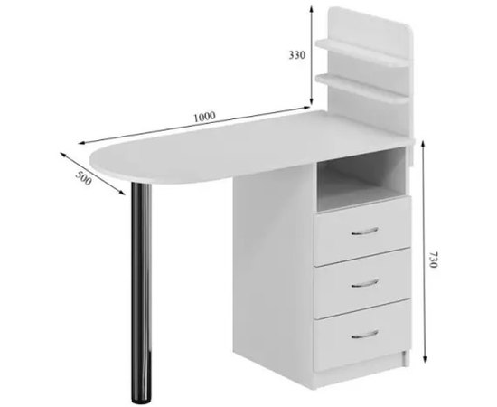 Маникюрный стол Овал-Би Ukrestet, изображение 3