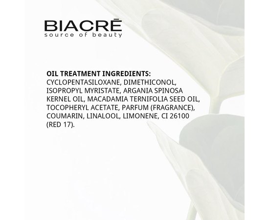 ​Масло Арган та макадамія для сухих кінчиків та від заплутування волосся Biacre Argan And Macadamia Oil Treatment, фото _ab__is.image_number.default