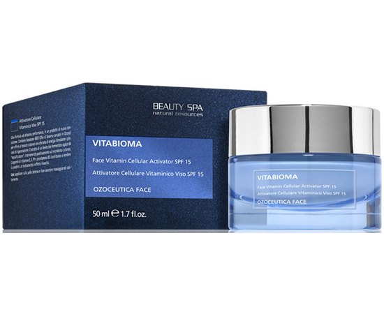 Пребиотик-крем озонированный Витабиома SPF 15 для всех типов кожи, унисекс дневной Beauty Spa Vitabioma, 50 ml