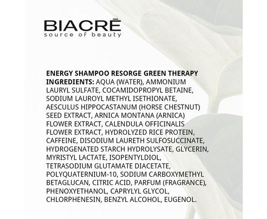 Стимулюючий шампунь Енерджі від випадання Biacre Resorge Green Therapy Energy Shampoo, фото _ab__is.image_number.default