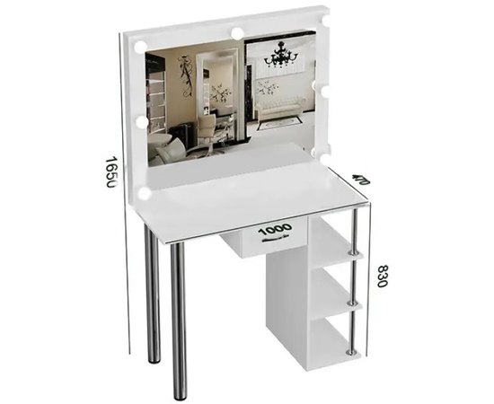 Дзеркало візажиста з полицями та ящиком Парадіс Ukrestet U18, фото _ab__is.image_number.default