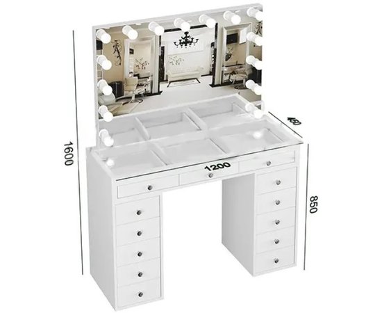 Дзеркало візажиста зі столиком Ванесса Ukrestet U9, фото _ab__is.image_number.default