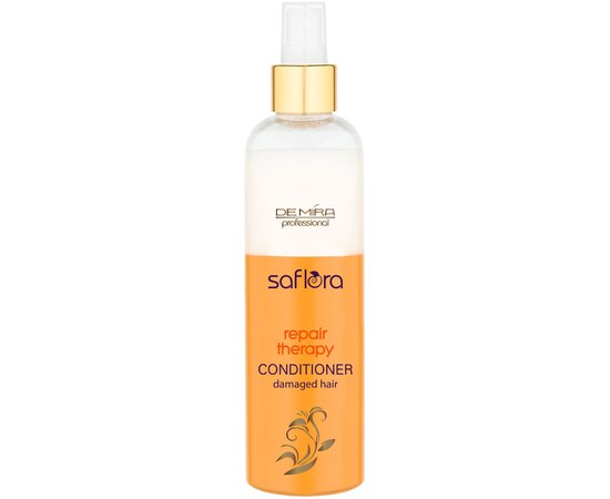 Двофазний спрей-кондиціонер для пошкодженого волосся Demira Professional Saflora Repair Therapy Conditioner Spray, 250 ml, фото 