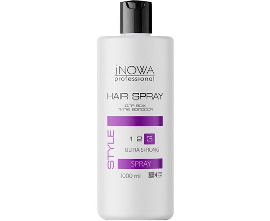 Лак ультрасильной фиксации jNowa Professional Style Ultra Strong Spray, 180ml, изображение 2