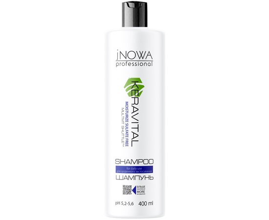 Шампунь для ежедневного применения jNowa Professional Keravital Moisturize Sulfate Free Shampoo, 400ml