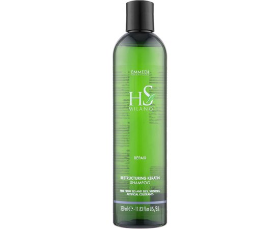Шампунь восстанавливающий HS Milano Emmedi Rigenerante Cheratina Repair Restructuring Keratin Shampoo, изображение 2