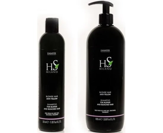 Восстанавливающий шампунь для осветленных волос HS Milano Emmedi Capelli Biondi E Decolorati Blonde Hair Shampoo, 1000 ml, изображение 3