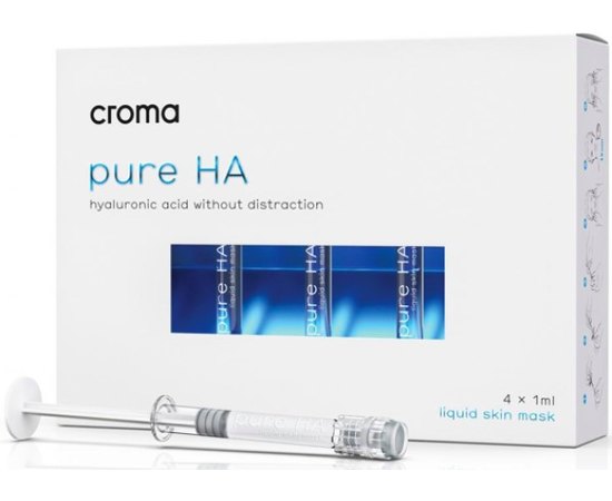 Бустер для лица с гиалуроновой кислотой Croma Pure HA Liquid Mask, 4*1ml