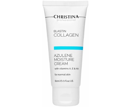 Christina Elastin Collagen Azulene Moisture Cream Зволожуючий азуленовий крем для нормальної шкіри, фото 