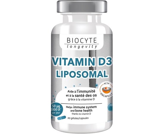 Ліпосомальний вітамін D3 Biocyte Vitamine D3 Liposomal, 30caps, фото 