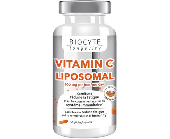 Ліпосомальний вітамін С у желейних капсулах Biocyte Vitamine C Liposomee 500mg, 30gel, фото 