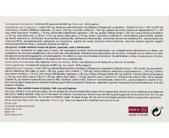 Нутрицевтик для укрепления сосудов Simildiet Vacirton, 60 caps, изображение 3